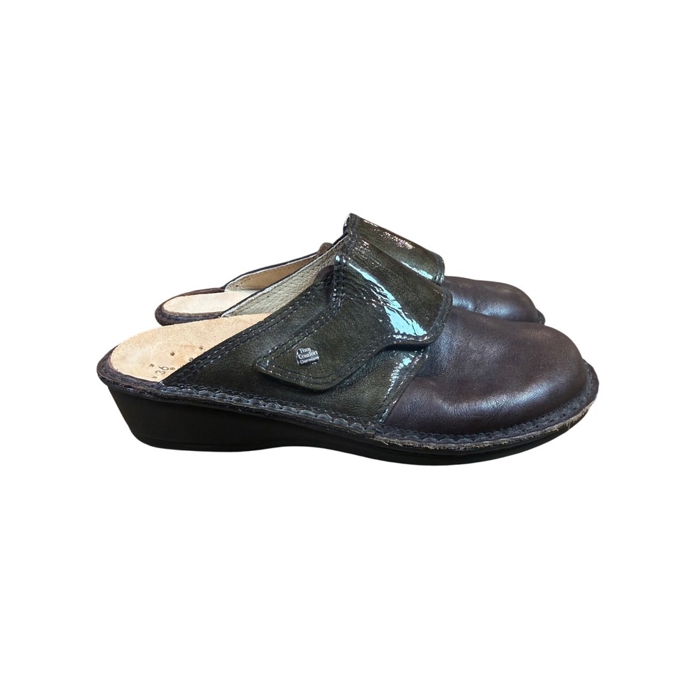 Finn Comfort Amalfi Leather Mule Clog Brown Size 36 US 6